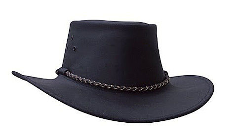 The Black Echuca Oilskin Hat